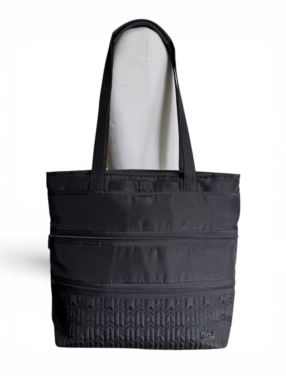 Lug Taxi Tote Bag Black Quilted